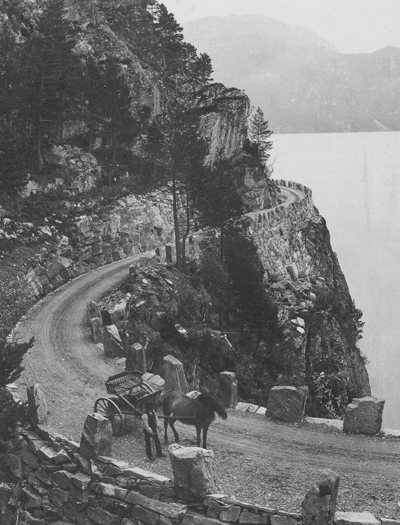 Vegen i Breimsfjellet p 1890-talet. Foto: K. Knudsen
