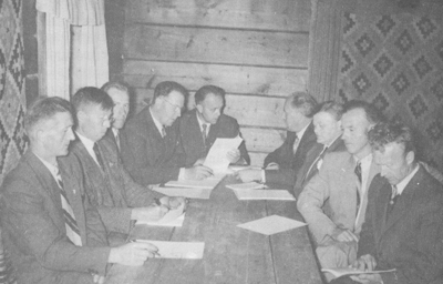 Fylkesstyremte i bondelaget p Skei i 1955