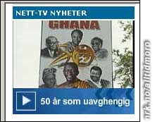 NRK.no feirer Ghanas jubileum med å putte bokstavene "gh" inn i ekstra mange ord. Her: uavGHengig. 