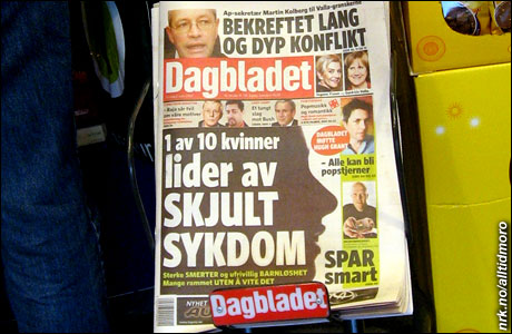Dagbladets forside torsdag 8/3 2007.
