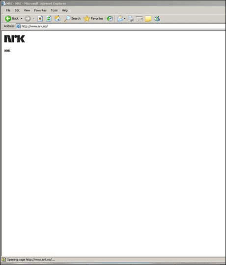 NRK.no med nytt, rent design. 