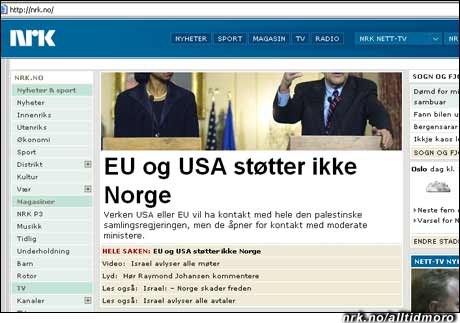 NRK.no med nytt, hodeløst design. 