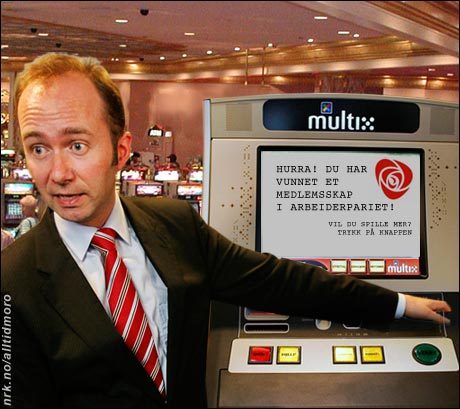 - De nye spilleautomatene skal ikke gi gevinster som er alt for forlokkende, sier Trond Giske. (Alltid Moro)