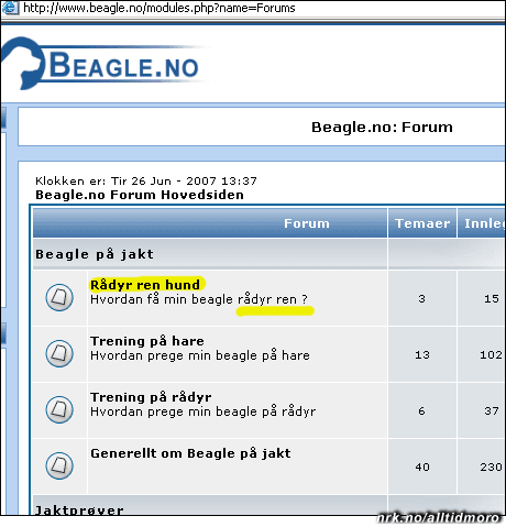Kanskje den blir billigere når den ikke er helt ren? Eller er det snakk om tre dyr: Rådyr, rein og hund? Nei, det menes nok "rådyr-ren", altså at hunden ikke løper etter rådyr. En mer konsekvent ord deling ville vært "Rå dyr ren hund". (Innsendt av Roy V.) Kanskje den blir billigere når den ikke er helt ren? Eller er det snakk om tre dyr: Rådyr, rein og hund? Nei, det menes nok "rådyr-ren", altså at hunden ikke løper etter rådyr. En mer konsekvent ord deling ville vært "Rå dyr ren hund". (Innsendt av Roy V.)