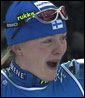 Doping-dømte Virpi Kuitunen får stille i VM som eneste finne.