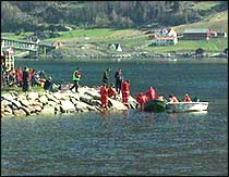Arve Beheim Karlsen ble funnet i vannet i Sogndalselva i april 1999. (Foto: NRK)