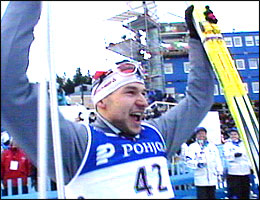 Andrus Veerpalu slo Frode Estil med åtte tideler på 30 km i VM Lahti i 2001.