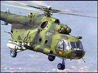 Makedonske helikoptere angrep også i dag geriljastillinger i åsene nær grensen til Kosovo.