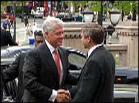 Clinton og Bondevik fra forrige møte i Oslo.