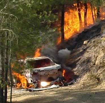 Petter Solberg bil i brann på Kypros