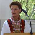 Dronning Sonja taler på Samtidskunstutstillingen på Bryne