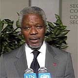 - Dette er en dag mange hadde håpet på, sa FNs generalsekretær Kofi Annan i natt. (Foto: EBU)