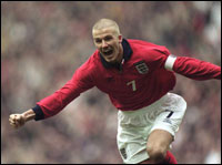 David Beckham fikk stjernetreff mot Chelsea i London.