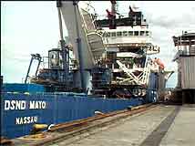 Dykkerskipet "Mayo" i Kirkenes (Foto:NRK)